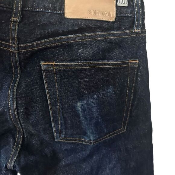 Buck Mason Mens Dark Wash Slim Fit Blue Jeans Size 30 Made in America USA - Picture 4 of 12
